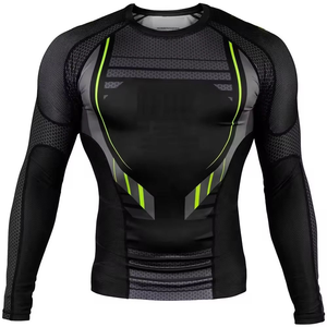Camiseta de Manga Larga para Hombre, Protección UV, para Surf, Tejido Elástico de Secado Rápido, Camiseta Deportiva de Manga Larga para Gimnasio y Entrenamiento - Product Image 1