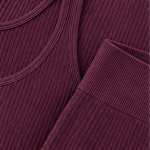 Conjunto Deportivo de Tres Piezas para Mujer, Color Azul Marino, Chaqueta con Cierre, Sujetador Deportivo y Leggings de Cintura Alta (Secado Rápido, Transpirable, Cuello Redondo) - Product Image 6