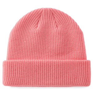 Gorro de Punto Rosa Premium, 100% Acrílico, Unisex, Casual, Cálido para Invierno, Color Sólido, Tejido a Máquina, con Borde Plegado, para Adultos - Product Image 3