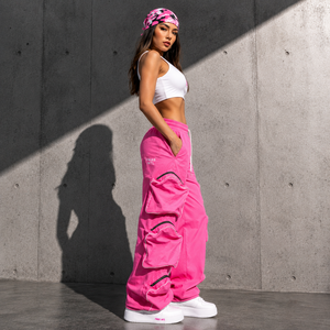 Pantalon de survêtement OEM en nylon brodé du logo Star, coupe large et élastique à la taille pour femme et homme - Product Image 3