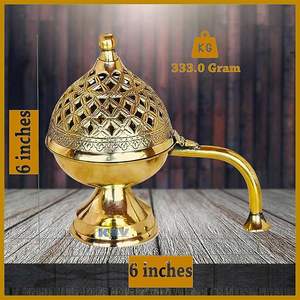 Brûleur d'encens en métal artisanal pour accessoires décoratifs religieux, encens indien naturel écologique M/S SHAAD HANDICRAFTS - Product Image 5