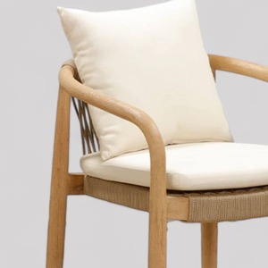 Chaise de salle à manger tressée à la main avec structure en bois de teck pour la décoration de la maison et l'ameublement de jardin - Product Image 4