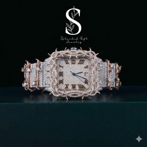 New VVS Moissanite Watch Diamond Watch Classic Hip Hop Luxury Automatic Thorns Mechanical Watch for Men From Indian Manufacturer - Product Image 1