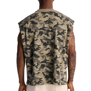 <b>Men's</b> <b>Singlet</b> Breathable Knitted Top V-neck High Street Style 220g From Pakistan <b>for</b> Gym Workout - Product Image 4