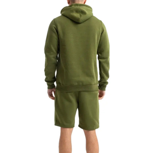 Conjunto Deportivo Informal de Algodón 100% con Sudadera con Capucha y Media Cremallera con Logotipo Personalizado para Gimnasio y Pantalones Cortos para Hombre de Talla Grande, Nuevo Estilo - Product Image 5