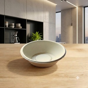Tazón desechable ecológico de 180 ml hecho de fibra de caña de azúcar renovable, contenedor compostable para refrigerios y postres. - Product Image 4