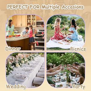 Tovaglia in Cotone Resistente con Nappe, Copertura per Tavolo Durevole ed Elegante - Product Image 3