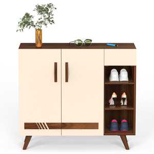 Meuble à chaussures autoportant Oleye à 2 portes avec tiroir, installation facile - Product Image 1