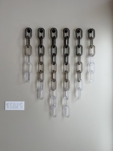 Escultura de Pared Artística Impermeable de Resina Moldeada a Mano con Forma de Cadena, Multicolor, de Forma Irregular, Decoración para el Hogar - Product Image 5