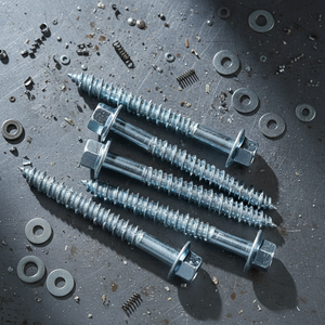 Tornillo de Rosca Gruesa para Madera con Cabeza Hexagonal Externa de Acero al Carbono de Alta Resistencia Clase 4, Métrico/Pulgadas, Chapado en Zinc Blanco/Amarillo PDC - Product Image 1