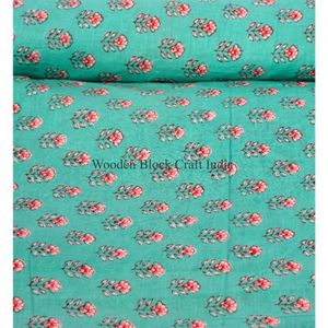 Tela de algodón transpirable y ligera con estampado floral, multicolor, hecha a mano en India, tela no tejida para bolsos y camisas. - Product Image 4