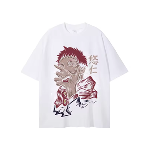 Oversized <b>Drop</b> Shoulder Vintage <b>Acid</b> Washed T Shirt DTG Custom Anime Graphic Cotton Comfortable Streetwear Breathable Quick Men - Product Image 4