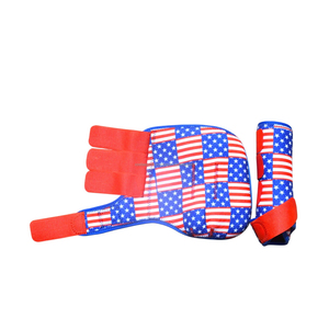 All-purpose USA Flag Saddle Pad or Numah Matching Set Medicine Boots Pair with Ear net <b>Bonnets</b> USA Saddle Pad - Product Image 4