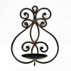 Portavelas de Pared de Hierro Hecho a Mano, Soporte Decorativo para Velas Montado en la Pared, Decoración Rústica para el Hogar, Adorno de Pared - Product Image 3