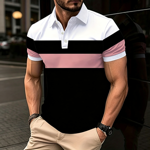 Camisetas Polo Slim Fit para Hombre, Blancas y Negras, Manga Corta, Cuello con Botones, Algodón y Poliéster, Casuales, de Verano, Clásicas, Premium - Product Image 4