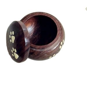 Paw Print <b>Urn</b> Brass Beautiful Indian Rosewood <b>Urn</b> with Brass Paw Print wooden <b>pet</b> <b>urn</b> picture frame handmade cremation <b>urn</b> - Product Image 1
