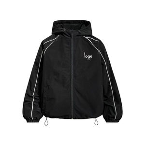 Winter Windproof Waterproof Sublimation <b>Pattern</b> Hooded Windbreaker <b>Jacket</b> for Men High Quality Customizable Front Logo Pullover - Product Image 2