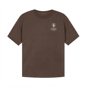 Camiseta de Manga Corta para Hombre, Corte Regular, Color Sólido, Cuello Redondo, Tela Jersey Informal, Logotipo Estampado en la Parte Delantera, Marca Index Apparel - Product Image 1