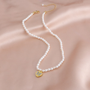 สร้อยคอลูกปัดไข่มุกน้ำจืดธรรมชาติหรูหราสไตล์ฝรั่งเศสให้ความรู้สึกหรูหราระดับไฮเอนด์อารมณ์อเนกประสงค์ที่เรียบง่าย - Product Image 4