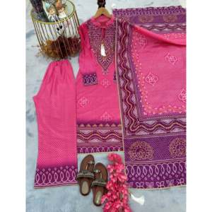 ชุดของผู้หญิงชุดผ้าไหมแท้ Chinon และ plazzo dupatta สำหรับใส่ไปงานปาร์ตี้ - Product Image 1