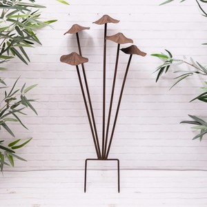 Juego de Estacas de Jardín con Forma de Hongo de Hierro Rústico, Escultura Decorativa de Metal para Jardín y Césped - Product Image 1