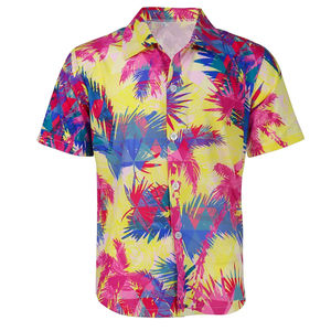 Chemise de plage décontractée à manches courtes en polyester pour homme, best-seller, séchage rapide, respirante, qualité supérieure, OEM - Product Image 1
