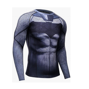 High Performance MMA BJJ <b>Compression</b> Rash Guard Custom Printed Breathable UPF50+ <b>Mens</b> Training Top Quick Dry Fabric OEM ODM - Product Image 6