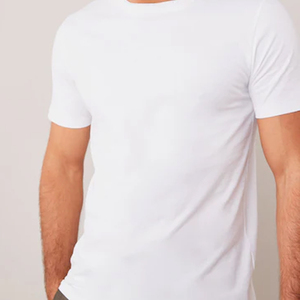 T-shirts de sport pour hommes en coton confortable avec logo personnalisé de haute qualité, col rond, prix de gros, commande en gros - Product Image 4