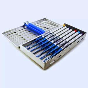 Kit d'instruments professionnels pour la chirurgie implantaire dentaire – Outils revêtus de titane et plateau de stérilisation en acier inoxydable pour usage buccal - Product Image 1