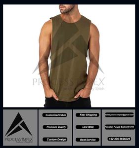 Men sports tank top OEM factory supplier wholesale custom made sleeveless gym workout <b>vest</b> fitness training casual fashion - Product Image 3
