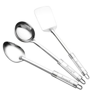 Juego de Utensilios de Cocina Clásicos de Latón Pulido para Cocinar y Servir con Cucharón y Espumadera Karchhi - Product Image 4