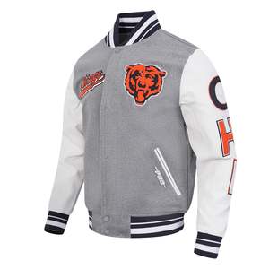 Veste universitaire personnalisée style streetwear, patch chenille brodé, mélange polaire chaud, boutonnée, vêtement d'extérieur décontracté pour l'hiver - Product Image 1