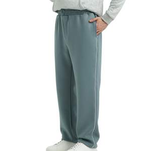 Pantalon de survêtement large pour homme, coupe décontractée, en coton et polyester, avec bande latérale, vente en gros OEM - Product Image 4
