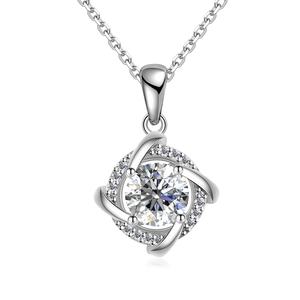 Meilleure vente GRA Lab pierre précieuse Moissanite diamant 925 argent Sterling classique femmes pendentif collier destin bijoux - Product Image 1