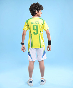 Conjunto de Camiseta y Pantalones Cortos de Fútbol para Niños, Uniforme Deportivo Personalizado Sublimado para Equipos de Fútbol Infantiles - Product Image 3