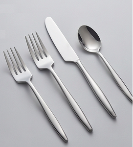 Juego de Cubiertos Minimalistas de Acero Inoxidable, Acabado Espejo, Mango Largo, Aptos para Lavavajillas, Cuchara, Tenedor, Cuchillo, para Bodas y Cenas - Product Image 1