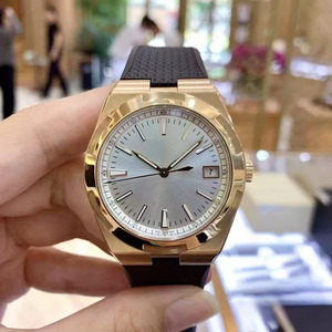 Reloj de Hombre Elegante y Exquisito, de Lujo para Negocios, con Bisel Dorado Rosa, Correa de Goma, Informal, con Fecha, Mecánico Automático - Product Image 1