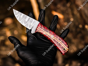 มีดเดินป่าอเนกประสงค์ขนาด 8 นิ้ว เหล็กดามัสกัส ราคาสุดคุ้ม คมกริบ ด้ามจับรูปทรงกรวยสน เหมาะสำหรับพกพาในชีวิตประจำวัน - Product Image 4