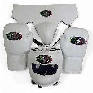 Ensemble de sparring professionnel en cuir de vachette véritable, personnalisable, séchage rapide, toutes couleurs disponibles, le plus vendu, « No Boxing No Life » - Product Image 4