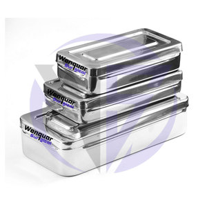 Bandeja de acero inoxidable autoclavable para instrumentos de esterilización, caja de almacenamiento para uso médico - Product Image 3