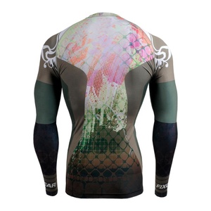 Camisas de gimnasio de manga larga de compresión Rashguard de manga larga para hombre personalizables para BJJ y MMA camisa de gimnasio de manga completa sublimada - Product Image 6