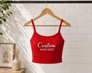 Women's Ribbed <b>Crop</b> Camisole Tank <b>Top</b> Sleeveless Slim Fit Spaghetti Strap Casual Summer Stretch Cotton Blend Cami Vest - Product Image 4