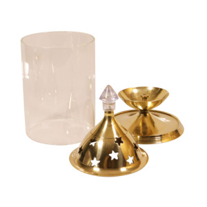 Brass Glass Enclosed Udupi Deepam <b>Lantern</b> Diya Handcrafted Traditional Pooja <b>Oil</b> Lamp for Home Temple Decor Gifts - Product Image 3
