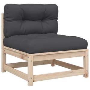 Conjunto de Sofás para Patio con Estructura de Madera de Pino Sólido y Cojines Antracita, Muebles de Exterior de Primera Calidad - Product Image 4