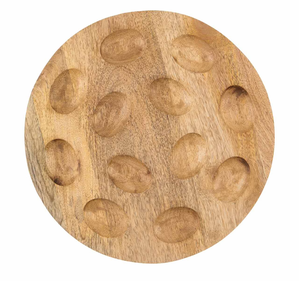 Bandeja de madera para huevos con logotipo personalizado, soporte de madera rústico prémium para huevos, herramientas manuales para huevos, solo lavar a mano - Product Image 5