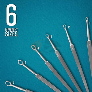 ชุดเครื่องมือขูดหูแบบแมนนวล JACKBILLY รุ่นล่าสุด 4 ชิ้น ผลิตจากสแตนเลสคุณภาพสูง เครื่องมือผ่าตัดหู คอ จมูก สำหรับทำความสะอาดหู - Product Image 5