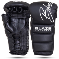 Gants de MMA à lacets en cuir microfibre pour arts martiaux, entraînement de kickboxing, frappe, grappling, boxe, 7oz, sparring