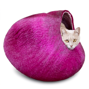 Cama de Fieltro para Mascotas con Diseño de Cueva, Color Morado Cebollado, Producto Promocional - Product Image 2