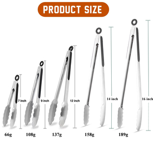 Pinzas antideslizantes para alimentos, para servir barbacoa, ensalada, pan, pasta, hielo y para las necesidades de preparación en la cocina profesional. - Product Image 3