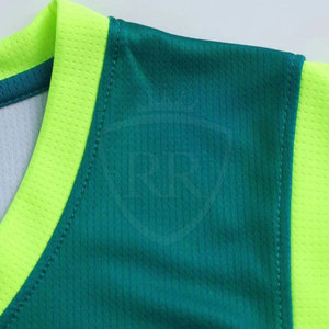 Uniforme de basket-ball pour hommes sans manches, taille plus, confortable, tissu en polyester respirant, couleurs et logo personnalisables, haute qualité - Product Image 3